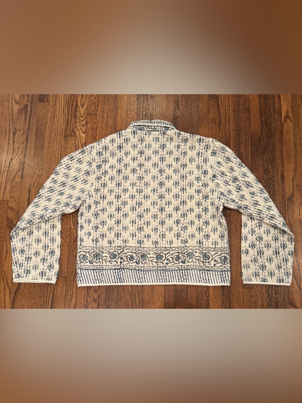 Eleanor James NWT Quilted Birdie Floral-Print Jacket Button Closure XS Small - Picture 7 of 9